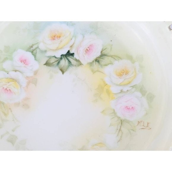 Antique 1890s Porcelain Openwork Vanity Dish Lattice Reticulated Porcelain Bowl - Picture 6 of 10